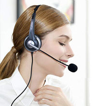 Load image into Gallery viewer, Callez C300A2 Wired Telephone Headset Mono, Call Center RJ Headphones with Noise Canceling Mic Compatible with ShoreTel 480 Plantronics T10 Polycom Zultys Toshiba NEC DT300 Siemens Landline Deskphones
