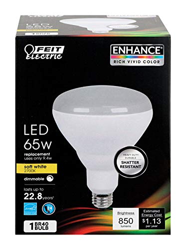FEIT Electric BR40 E26 (Medium) LED Bulb Soft White 65 Watt Equivalence 1 pk