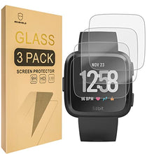 Load image into Gallery viewer, Mr.Shield [3-PACK] Designed For FitbitVersaSmartWatch [Tempered Glass] Screen Protector [0.3mm Ultra Thin 9H Hardness 2.5D Round Edge] with Lifetime Replacement
