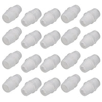 uxcell 20pcs 6.3mm Line Hole Dia Clear White Cable Gland Connectors Cord Grips for Wiring