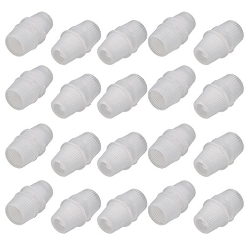 uxcell 20pcs 6.3mm Line Hole Dia Clear White Cable Gland Connectors Cord Grips for Wiring