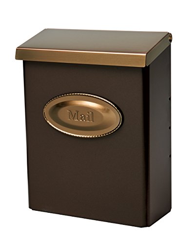 Gibraltar Mailboxes Designer Locking Medium Capacity Galvanized Steel Venetian Bronze, Wall-Mount Mailbox, DMVKGV04