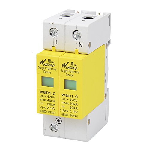 Aexit AC 420V Distribution electrical 40KA Max. Current 2P lighting Power Surge Protection Device