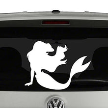 Load image into Gallery viewer, Mermaid Ariel - Vinyl 4&quot; tall (Color: WHITE) decal laptop tablet skateboard car windows stickers
