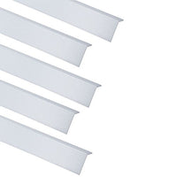 LightingWill LED Aluminum Channel Milk White Cover for V01 Style 1M/3.3ft 5 Pack