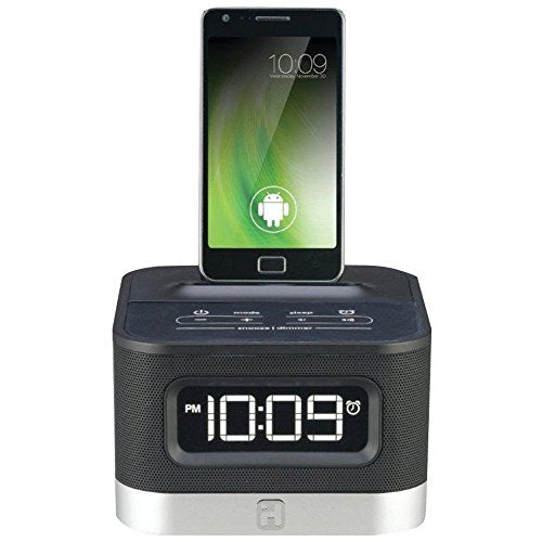 IHMIC50B - IHOME iC50B Universal Charging FM Stereo Alarm Clock Radio for Android (TM) Smartphones