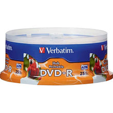 Load image into Gallery viewer, Verbatim 96191 DVD-R Disc, 4.7 GB, 16x, White, 25/Pk
