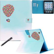 Load image into Gallery viewer, iPad Case, iPad 2 3 4 Case, Newshine [Perfect Fit] PU Leather Magnetic Flip Wallet [Kickstand] Case Cover with [Auto Sleep/Wake Feature] for Apple iPad 4/iPad 3/iPad 2 (Flying Balloon)
