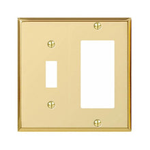 Load image into Gallery viewer, Jackson-Deerfield Mfg. 9BS126 Bright Polished Brass Steel Combination Wall Plate
