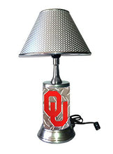 Load image into Gallery viewer, Table Lamp with Shade, a Diamond Plate Rolled in on The lamp Base, OkSo
