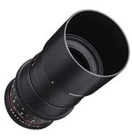 Samyang VDSLR II 100mm T3.1 ED UMC Full Frame Macro Telephoto Cine Lens for Sony E Mount (FE) Interchangeable Lens Cameras