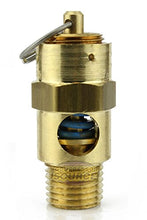 Load image into Gallery viewer, New 1/4&quot; ASME Brass Safety relief Valve 100 PSI American made Compressed air pop off valve

