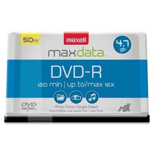 638011 Maxell DVD Recordable Media - DVD-R - 16x - 4.70 GB - 50 Pack Spindle - 120mm