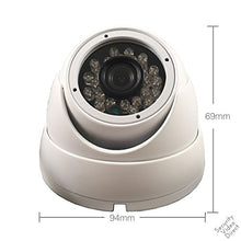 Load image into Gallery viewer, SVD, HD-TVI IR Mini Dome Security Camera, 2.4 Megapixel 1080P, 2.8mm Fixed Lense, 65&#39; IR Outdoor Dome, White

