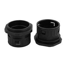 Load image into Gallery viewer, Aexit 3 Pcs Transmission 54.5mm Inner Dia. M64x2mm Thread Plastic Cable Gland Pipe Connector Joints Black
