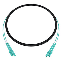 Load image into Gallery viewer, 50Force 110m LC/LC 2-Strand OM3 Multimode 50/125 10GB Indoor/Outdoor Plenum Rated Fiber Cable with 18&quot; Furcated Legs and Mesh Pull Sock
