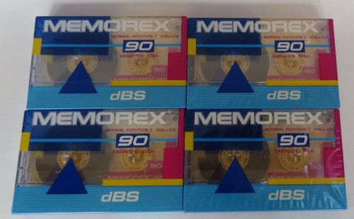 Memorex DBS 90 Single Blank Audio Cassette Tape 4 Quantity