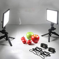 Viltrox 2 Sets Photography LED Video Light Lamp with Bi-Color 3300K-5600K, HD LCD Display Screen,CRI 95 for DSLR Table Photo Studio with Tripods