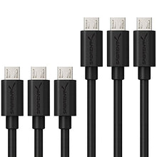 Load image into Gallery viewer, Sabrent [6-Pack] 22AWG Premium Micro USB Cables (X3-3ft + X3-1ft) High Speed USB 2.0 A Male to Micro B Sync and Charge Cables [Black] (CB-U631)
