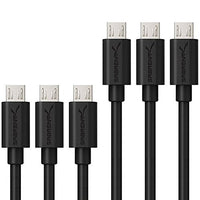 Sabrent [6-Pack] 22AWG Premium Micro USB Cables (X3-3ft + X3-1ft) High Speed USB 2.0 A Male to Micro B Sync and Charge Cables [Black] (CB-U631)