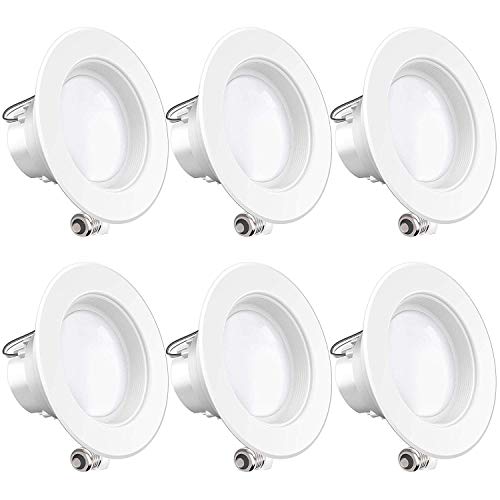 Sunco Lighting 6 Pack 4 Inch LED Recessed Downlight, Baffle Trim, Dimmable, 11W=60W, 3000K Warm White, 660 LM, Damp Rated, Simple Retrofit Installation - UL + Energy Star