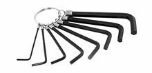 Load image into Gallery viewer, uxcell 8 In 1 Set Portable Hex Head Wrench 1.5mm~6mm Metric Key Chain
