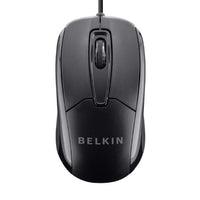 Belkin 3-Button Wired USB Optical Mouse with 5-Foot Cord, Compatible with PCs, Macs, Desktops and Laptops, Black - F5M010qBLK