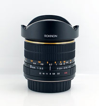 Load image into Gallery viewer, Rokinon FE8M-C 8mm F3.5 Fisheye Fixed Lens for Canon - Black
