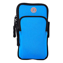 Load image into Gallery viewer, HW Sports Armband, Multifunctional Pockets Workout Running,All 6&quot; Smartphones Below,Blue
