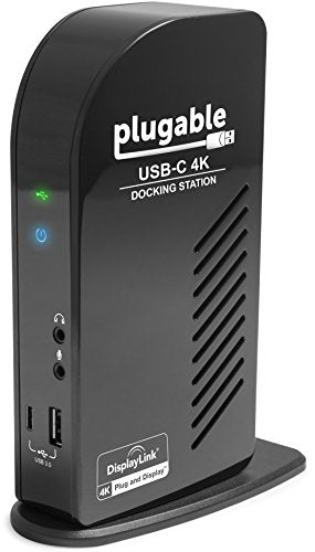 Plugable USB-C 4K Triple Display Docking Station with Charging Support for Specific Windows USB Type-C/Thunderbolt 3 Systems (1x HDMI & 2X DisplayPort++ Outputs, 60W USB PD)