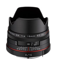 Load image into Gallery viewer, Pentax K-Mount HD DA 15mm f/4 ED AL 15-15mm Fixed Lens for Pentax KAF Cameras (Limited Black)
