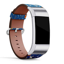 Load image into Gallery viewer, Replacement Leather Strap Printing Wristbands Compatible with Fitbit Charge 3 / Charge 3 SE - Winter Compatible with Fitbitest Pattern with Fitbit Cute Animals
