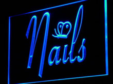 Load image into Gallery viewer, Nails Butterfly Beauty Salon Decor LED Sign Night Light i874-b(c)
