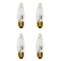 Philips 389064 25 Watt, 300 Lumens, Clear Flame Shape F10.5 Halogen Light Bulb, E26 Medium Base (4 Pack)