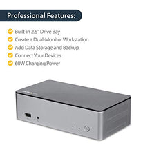 Load image into Gallery viewer, StarTech.com Dual Monitor USB C Dock - 4K - Dual DisplayPort - 2.5in SSD / HDD Bay - with Power Delivery - Laptop Docking Station (MST30C2HDPPD)
