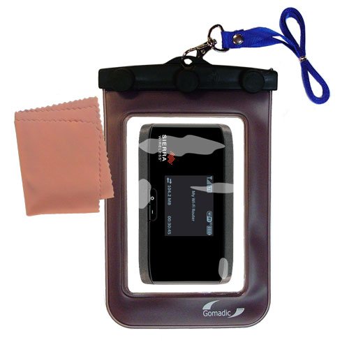outdoor Gomadic waterproof carrying case suitable for the Sierra Wireless Aircard 760S / 762S / 763S to use underwater - keeps device clean and dry