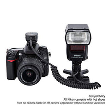 Load image into Gallery viewer, Flash TTL Cord JJC Off-Camera Flash Hot Shoe Cord for Nikon Z5 Z6 Z6II Z7 Z7II D6 D5 D780 D850 D810 D750 D500 D7500 D7200 D5600 D5500 D5300 D3500 D3400 Replaces Nikon SC-28 Cord -1.3m
