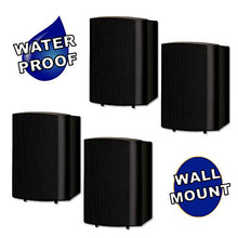 Load image into Gallery viewer, Theater Solutions TS425ODB Indoor or Outdoor Speakers Weatherproof Mountable Black 2 Pair Pack
