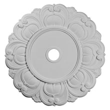 Load image into Gallery viewer, Ekena Millwork CM32AN Angel Ceiling Medallion, 32 1/4&quot;OD x 3 5/8&quot;ID x 1 1/8&quot;P (Fits Canopies up to 15 3/4&quot;), Factory Primed
