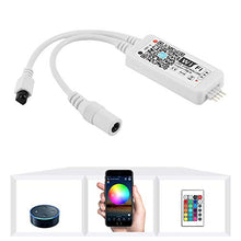 Load image into Gallery viewer, Nexlux WiFi Wireless LED Smart Controller Alexa Google Home IFTTT Compatible,Working with Android,iOS System, GRB,BGR, RGB LED Strip Lights DC 12V 24V(No Power Adapter Included)
