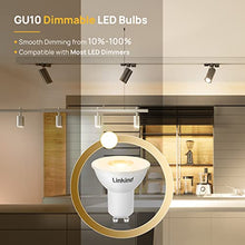 Load image into Gallery viewer, Linkind GU10 LED Bulbs, MR16 GU10 LED Bulbs Dimmable, 50W Equivalent, 530LM 3000k Soft White Track Light Bulbs, 40 Spot Light Track Light Recessed Light Spotlight, UL Listed, 5 Packs
