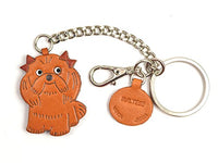 Maltese Leather Dog Bag/Key Ring Charm VANCA CRAFT-Collectible Keychain Made in Japan