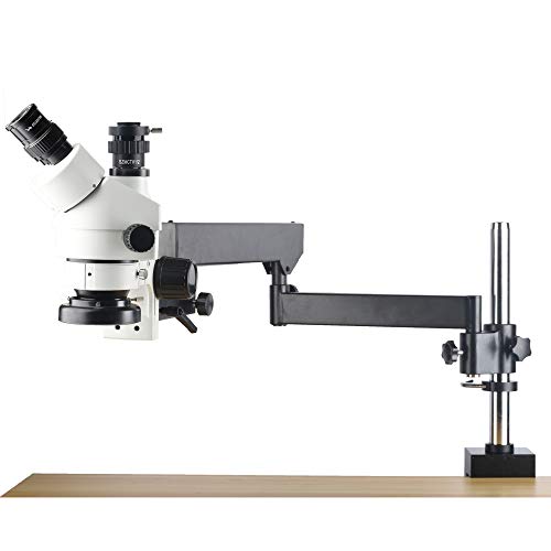 KOPPACE 7X-45X,0.5X CTV Interface,Trinocular Stereo Microscope, eyepieces WF10X/20,Rocker Bracket,Mobile Phone Repair Microscope