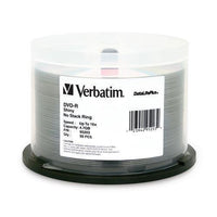 Verbatim DVD-R, 16X, 4.7GB, Spindle, 50/PK, Silver (95203)