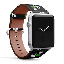 Load image into Gallery viewer, S-Type iWatch Leather Strap Printing Wristbands for Apple Watch 4/3/2/1 Sport Series (42mm) - Map Shape and Map of Wales
