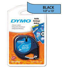 Load image into Gallery viewer, Dymo 91335 LetraTag Blue Plastic Labels 1/2&quot;, 13 feet Cartridge, Sold as 1 Carton, 30 per Box
