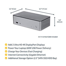 Load image into Gallery viewer, StarTech.com Dual Monitor USB C Dock - 4K - Dual DisplayPort - 2.5in SSD / HDD Bay - with Power Delivery - Laptop Docking Station (MST30C2HDPPD)
