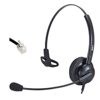 RJ9 Telephone Headset with with Noise Cancelling Microphone Corded Office Headset for Panasonic Landline KX-HDV130 Yealink T21P T46G Sangoma S705 Snom 320 821 Grandstream 2160 2170 Escene etc