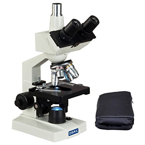 OMAX 40X-2000X Lab Trinocular Biological Compound LED Microscope with Vinyl Carrying Case
