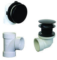 Westbrass Illusionary Overflow Sch. 40 PVC Plumbers Pack with Tip-Toe Bath Drain, Oil Rubbed Bronze, D593PHRK-12